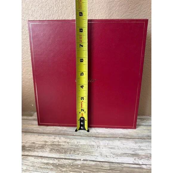 Set of 3 Cartier Red Presentation Jewelry Boxes Gold Logo - Empty - Picture 13 of 16